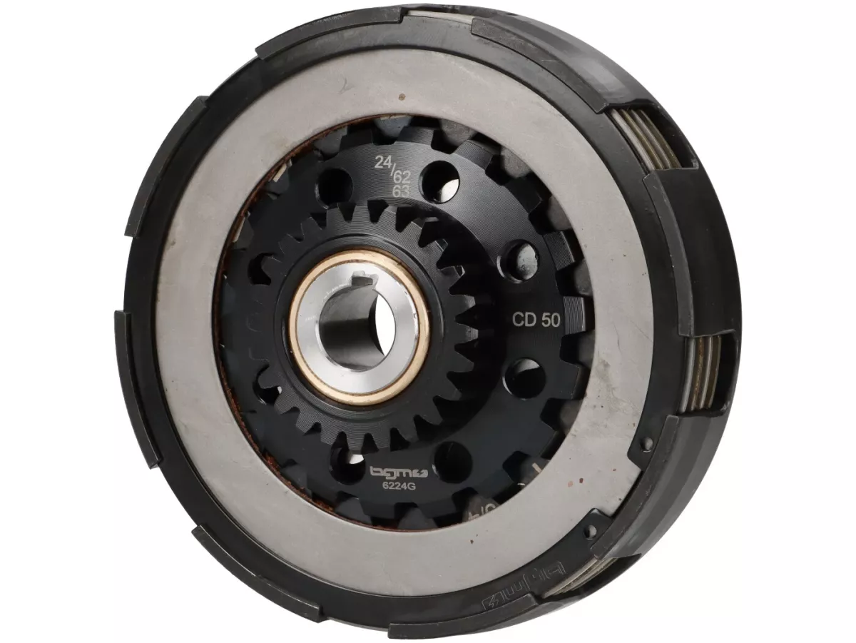 Clutch 24T (62/63) -BGM PRO Superstrong 2.0 Touring STD Ultralube - lining type Cosa2 (steel/cork)- 24 teeth for primary wheel BGM Pro 62/63T (straight toothed) - Vespa PX, T5, Cosa, Sprint, Rally, GT/GTR, TS125, GL150, Super125 (VNC1 from Nr11001), Super