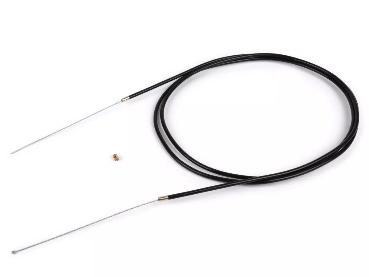 Universalkabel -BGM ORIGINAL, Ø=1,2mm x 2500mm, mantel= 2200mm, nippel Ø=3mm x 3mm, innermantel PE, flätad kabel, svart- används som gasreglage