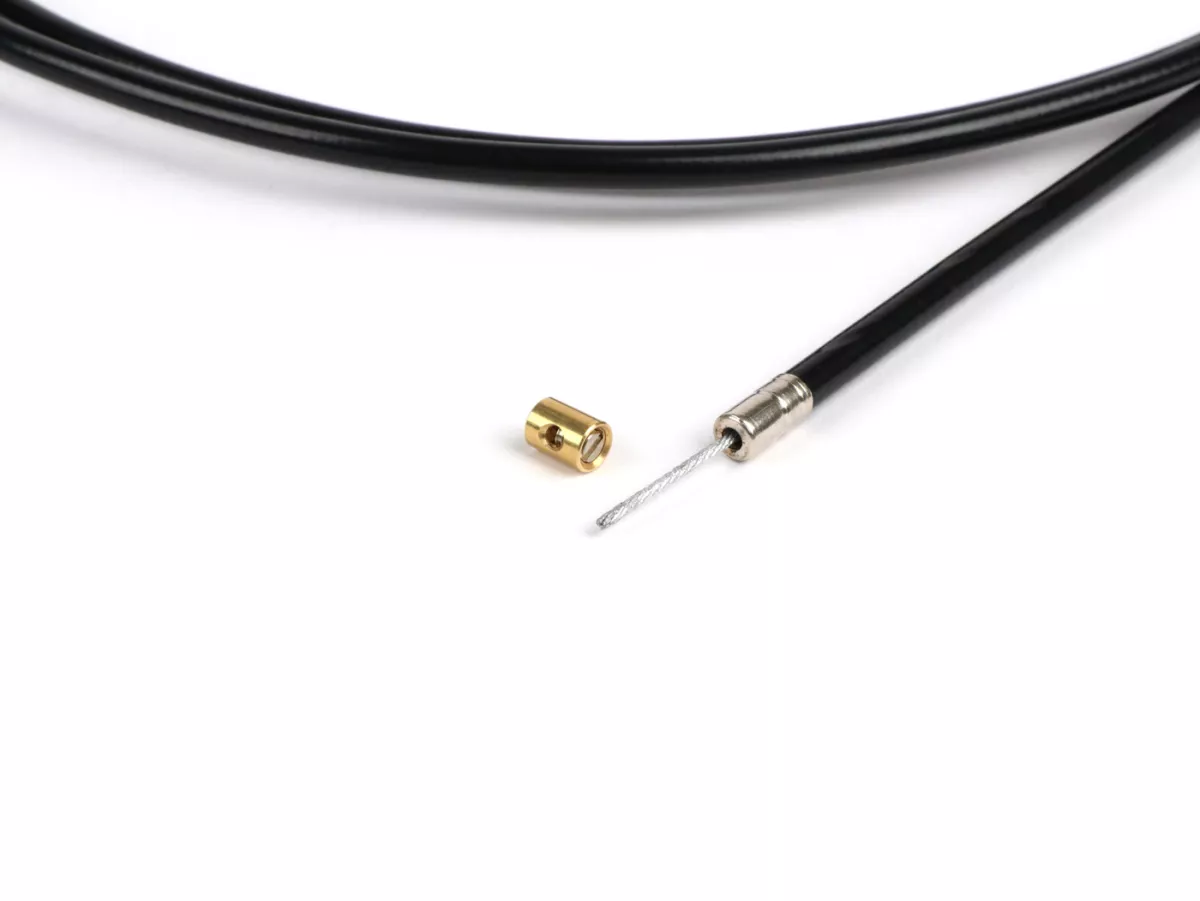 Universalkabel -BGM ORIGINAL, Ø=1,2mm x 2500mm, mantel= 2200mm, nippel Ø=3mm x 3mm, innermantel PE, flätad kabel, svart- används som gasreglage