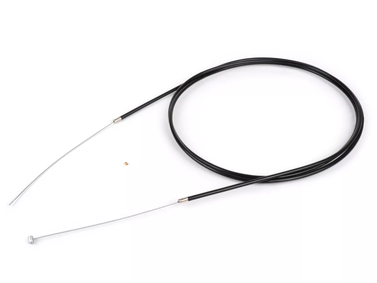 Universal cable -BGM ORIGINAL, Ø=1.2mm x 2500mm, hose= 2200mm, fitting Ø=5.5mm x 7.5mm, PE inner liner, plaited cable, black- used as throttle cable