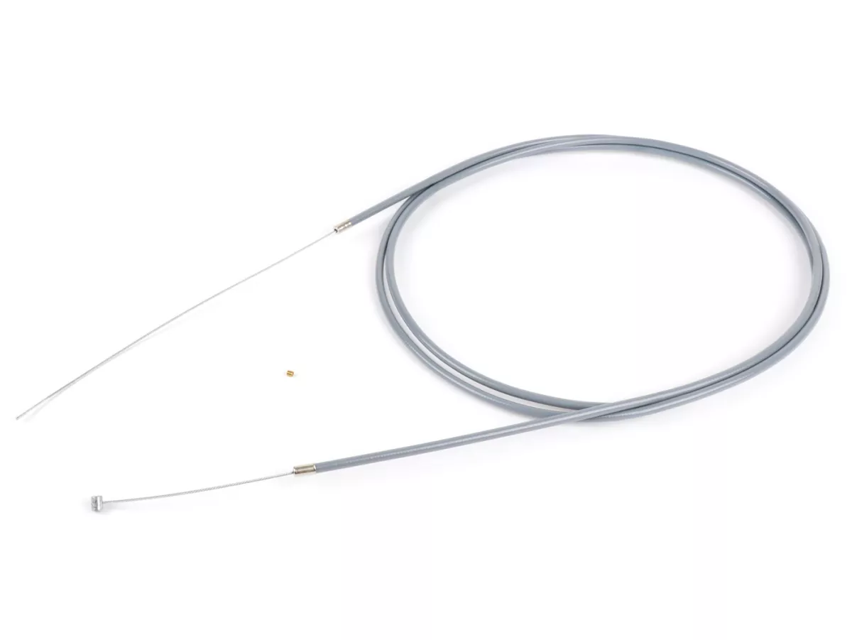 Kabel universal -BGM ASLI, Ø = 1.2mm x 2500mm, selubung = 2200mm, puting Ø = 5.5mm x 7.5mm, selubung bagian dalam PE, kabel dikepang, abu-abu - digunakan sebagai kabel throttle