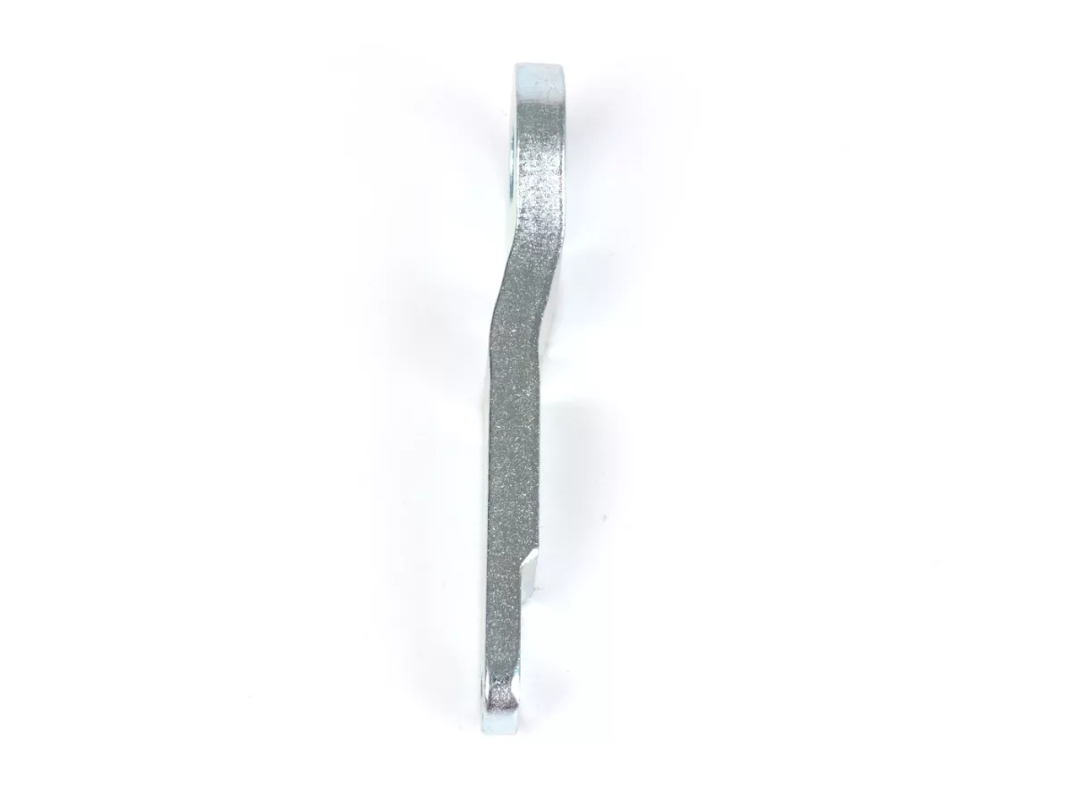 Brake arm rear silver -BGM ORIGINAL, long version (length=83mm, factory fitted on 200ccm)- Vespa PX200, Rally200 - also suitable for Vespa Largeframe PX80, PX125, PX150, GL150, GT125/GTR125, TS125, Sprint150, Rally180, VNA, VNB, VBA, VBB, Super (VNC/VBC),