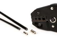 Pinza per crimpare con funzione di cricchetto -BGM PRO- per terminali guaina esterna cavo Ø=4mm, Ø=5mm, Ø=6mm