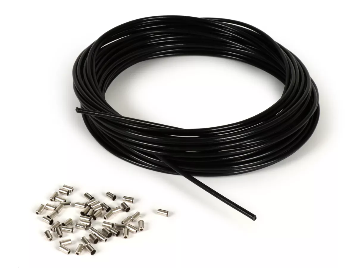 Buitenste afdekking -BGM ORIGINAL, PE binnenste afdekking- Ø buiten = 5mm (l=25 meter) - Zwart