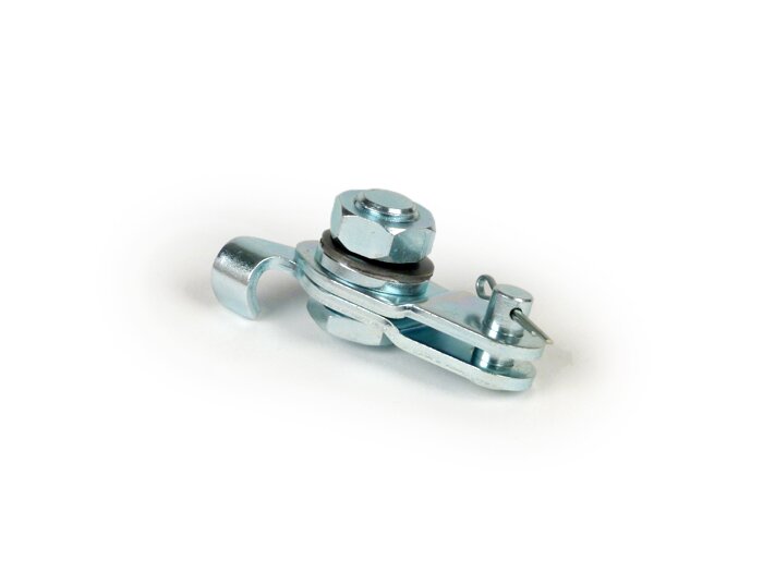 Rear brake cable clamp set -BGM ORIGINAL- Vespa V50, 50N, PV125, ET3, PK S, PK XL1, PK XL2, ETS, VNA, VNB, VBA, VBB, Super, GL, GT, GTR, TS, Sprint, GS, SS, Rally, PX