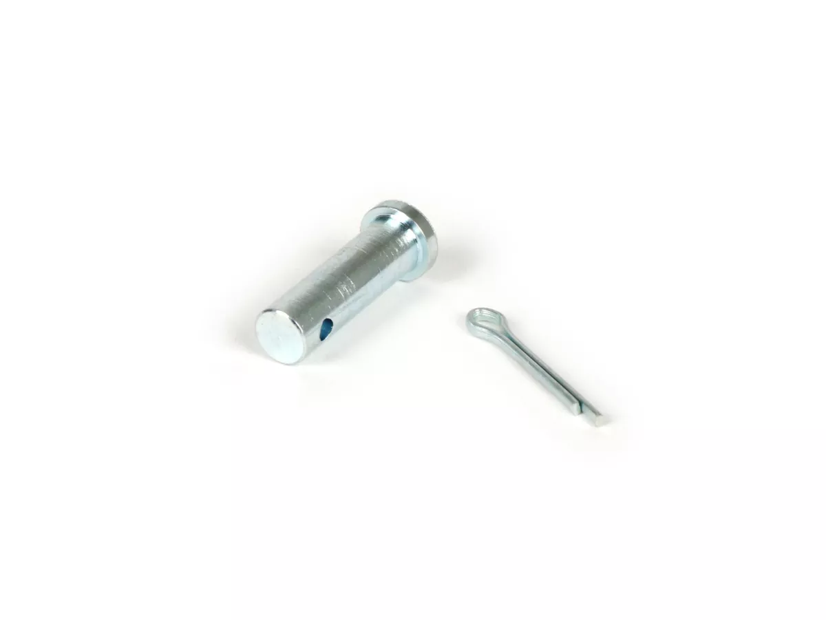 Klemplaat bout Ø=5x18mm + splitpen, rempedaal -BGM ORIGINELE- Vespa VNA, VNB, VBA, VBB, Super, GL, GT, GTR, TS, Sprint, GS, SS, Rally, PX