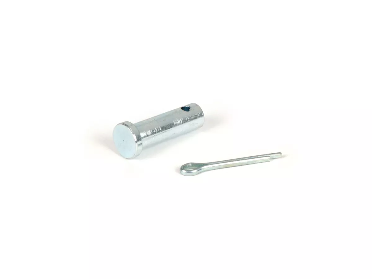 Klemplaat bout Ø=5x18mm + splitpen, rempedaal -BGM ORIGINELE- Vespa VNA, VNB, VBA, VBB, Super, GL, GT, GTR, TS, Sprint, GS, SS, Rally, PX
