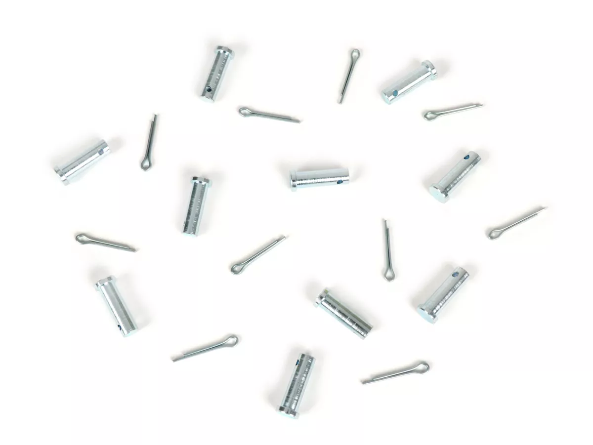 Clevis pin Ø=5.4x11mm +  splint, brake pedal -BGM ORIGINAL- Vespa VNA, VNB, VBA, VBB, Super, GL, GT, GTR, TS, Sprint, GS, SS, Rally, PX - 10 pcs