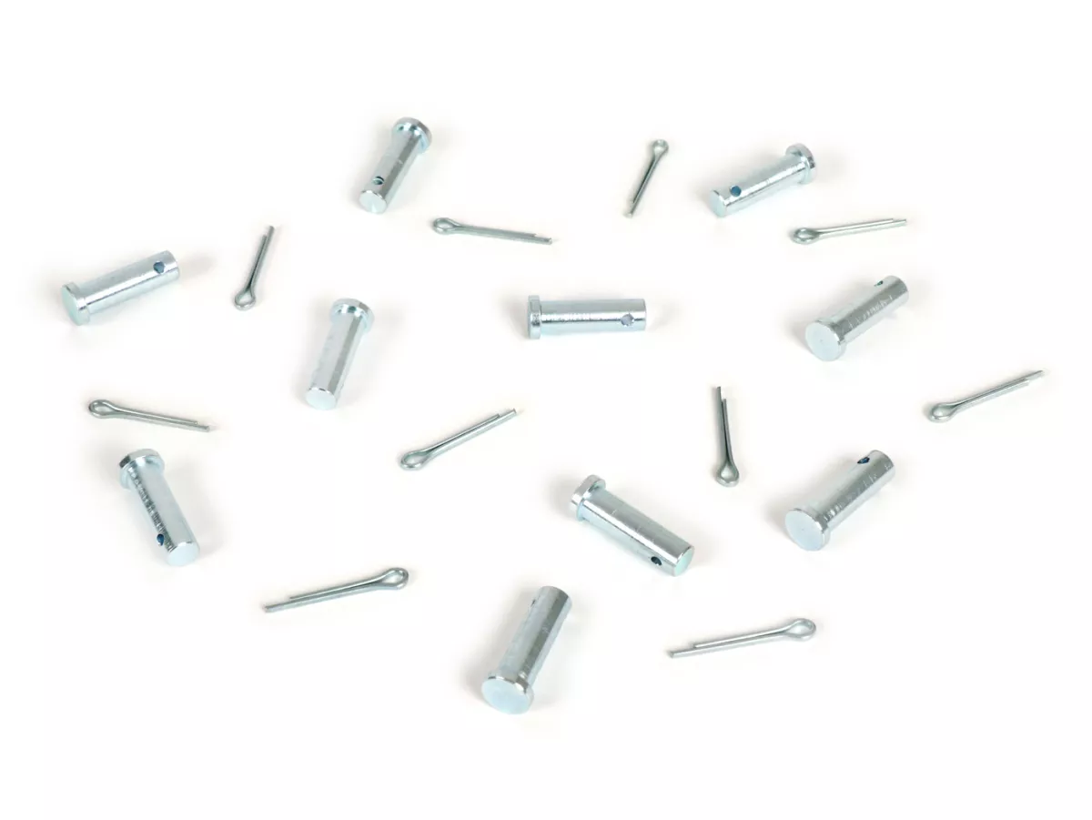 Clevis pin Ø=5.4x11mm +  splint, brake pedal -BGM ORIGINAL- Vespa VNA, VNB, VBA, VBB, Super, GL, GT, GTR, TS, Sprint, GS, SS, Rally, PX - 10 pcs