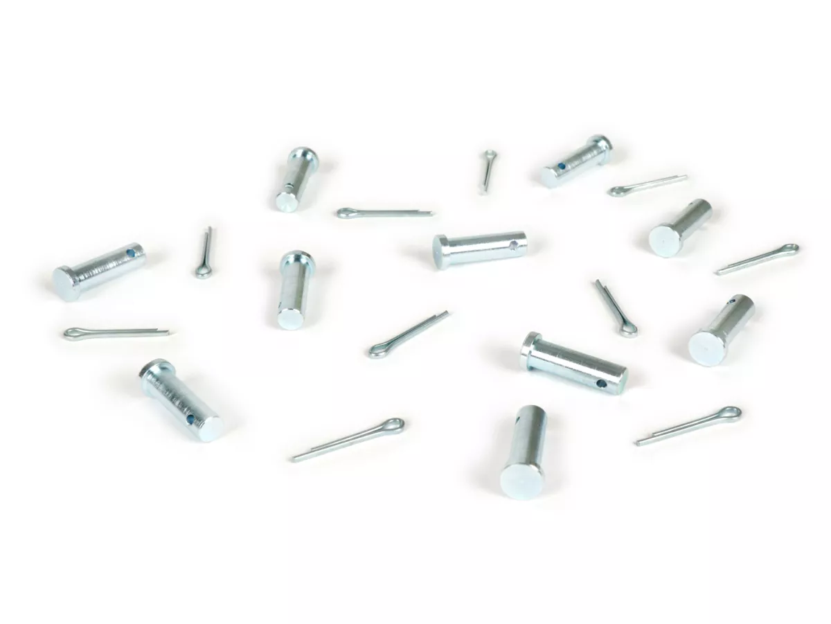 Clevis pin Ø=5.4x11mm +  splint, brake pedal -BGM ORIGINAL- Vespa VNA, VNB, VBA, VBB, Super, GL, GT, GTR, TS, Sprint, GS, SS, Rally, PX - 10 pcs
