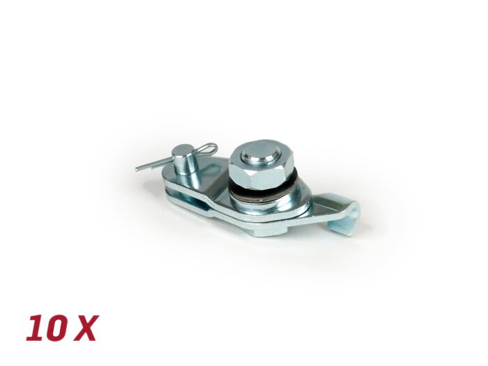 Juego de placas de sujeción freno trasero -BGM ORIGINAL- Vespa V50, 50N, PV125, ET3, PK S, PK XL1, PK XL2, ETS, VNA, VNB, VBA, VBB, Super, GL, GT, GTR, TS, Sprint, GS, SS, Rally, PX - 10 piezas