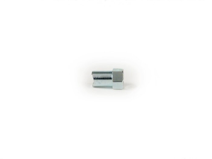 Rändelad mutter bromskabel -BGM ORIGINAL M6 x 1,0mm, SW10- bromskabel fram Vespa PK, bromskabel bak Vespa T5 125cc, konvertering Vespa PX