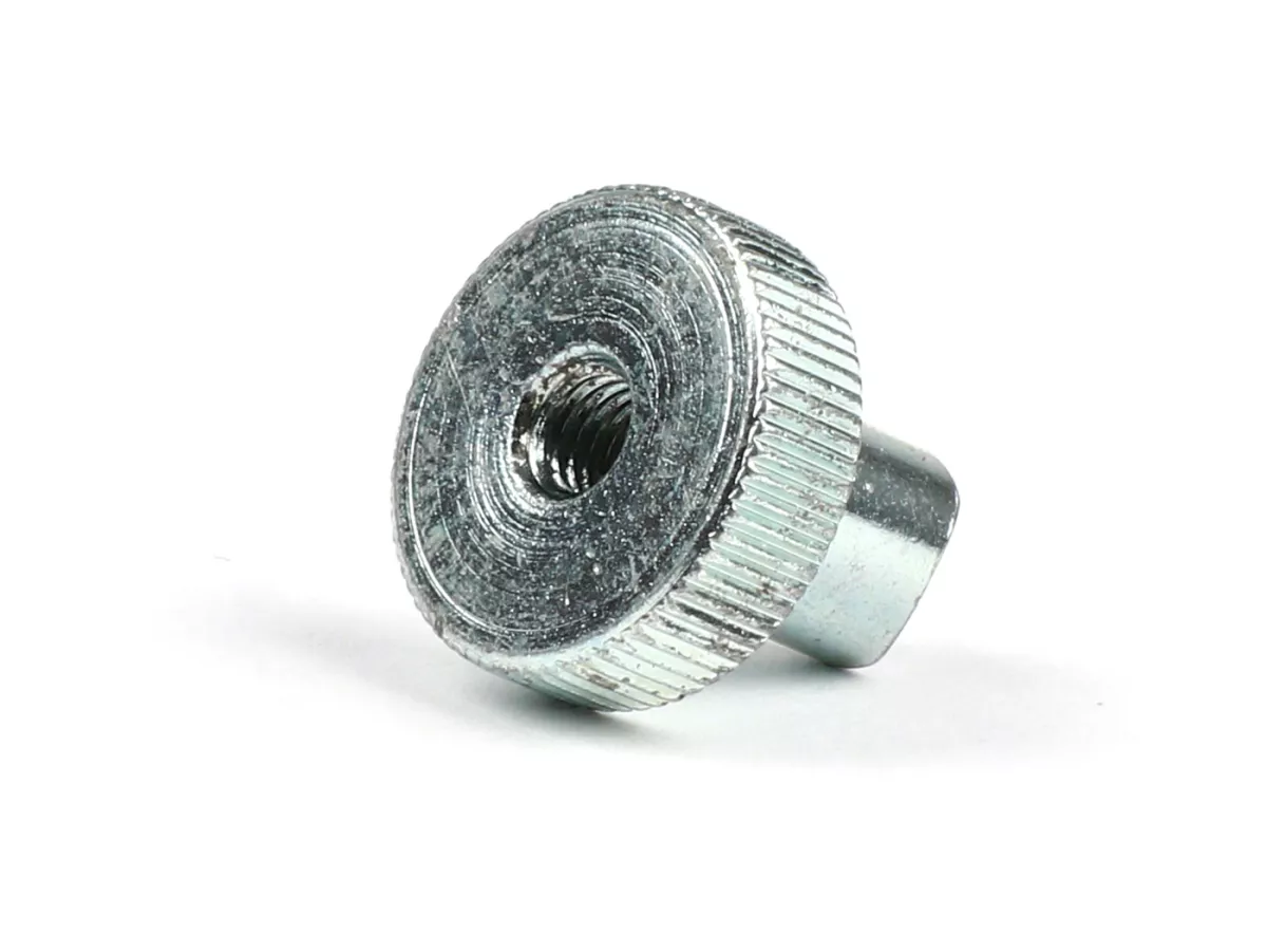 Knurled nut brake cable -BGM ORIGINAL M5 x 0.8mm- (used in Vespa PX (1984-1998), T5 125cc, PK - front brake drum)