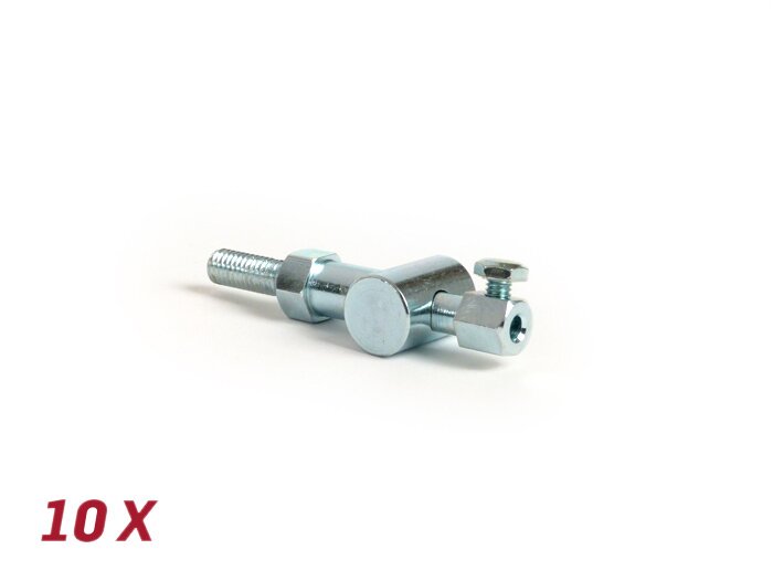 Bevestigingsset remkabel -BGM ORIGINEEL M6 x 1,0mm- Vespa voor PK S, PK XL/XL2, PX (1984-1998), Vespa achter PK S, PK XL/XL2, PX, Rally, Sprint150, TS125, GT125, GTR125, Super - gebruikt voor conversie naar verstelbare remkabel met schroefdraad (T5 125cc)