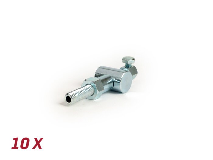 Bevestigingsset remkabel -BGM ORIGINEEL M6 x 1,0mm- Vespa voor PK S, PK XL/XL2, PX (1984-1998), Vespa achter PK S, PK XL/XL2, PX, Rally, Sprint150, TS125, GT125, GTR125, Super - gebruikt voor conversie naar verstelbare remkabel met schroefdraad (T5 125cc)