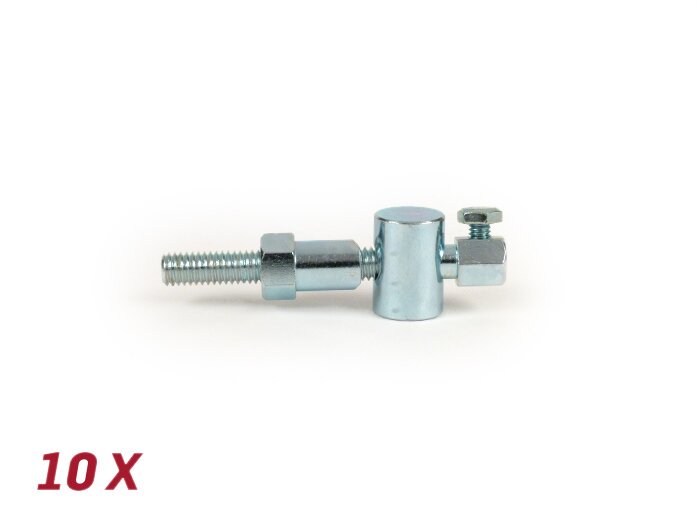 Bevestigingsset remkabel -BGM ORIGINEEL M6 x 1,0mm- Vespa voor PK S, PK XL/XL2, PX (1984-1998), Vespa achter PK S, PK XL/XL2, PX, Rally, Sprint150, TS125, GT125, GTR125, Super - gebruikt voor conversie naar verstelbare remkabel met schroefdraad (T5 125cc)
