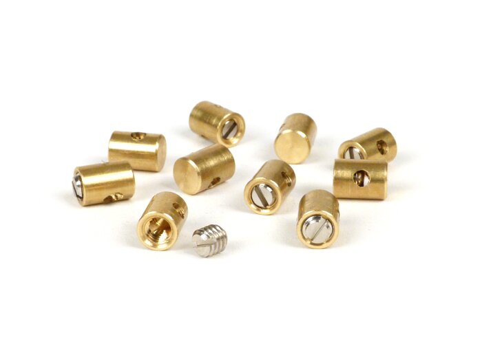 Nipplo di serraggio / nipplo a vite -BGM ORIGINAL- Ø=5,5mm x 7,5mm (utilizzato per il cavo dell'acceleratore) - 10 pezzi