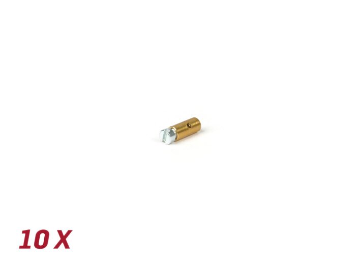 Nipplo di serraggio / nipplo a vite -BGM ORIGINAL- Ø=4,0mm x 9mm (utilizzato per il cavo dell'acceleratore) - 10 pezzi