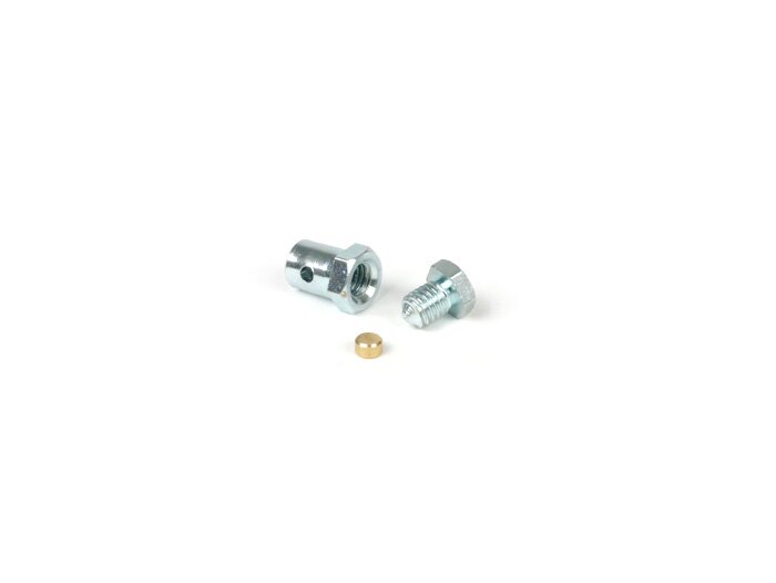 Nipplo di serraggio / nipplo a vite -BGM ORIGINAL- Ø=6,8x8mm- Vespa tutti i modelli (utilizzato per il cavo della frizione / cavo del cambio nel detentore del cambio)