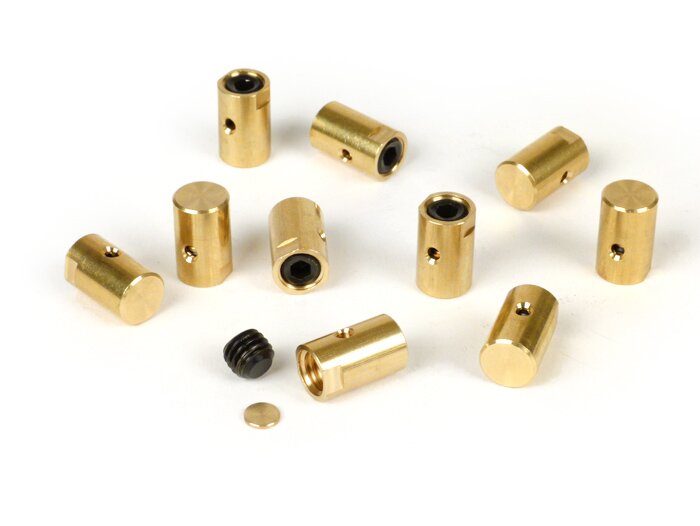 Trunnion set, long -BGM ORIGINAL Ø=10x16.25mm- Lambretta LI, LIS, SX, TV (series 2-3), DL, GP - 10 pcs
