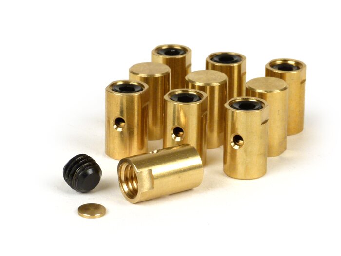 Trunnion set, long -BGM ORIGINAL Ø=10x16.25mm- Lambretta LI, LIS, SX, TV (series 2-3), DL, GP - 10 pcs