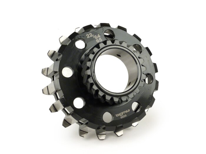 Clutch sprocket -BGM PRO- Vespa Cosa2, PX (1995-), BGM Superstrong, Superstrong CR - (for 64/65 tooth primary gear, helical) - 22 tooth