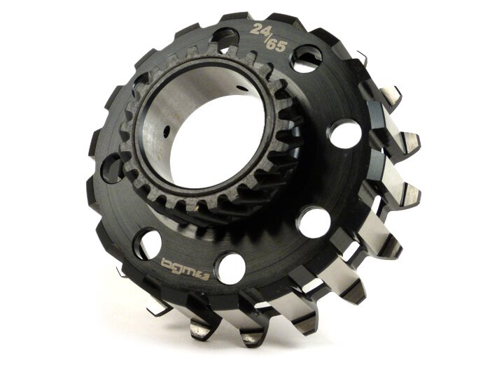 Clutch pinion -BGM PRO- Vespa Cosa2, PX (1995-), BGM Superstrong, Superstrong CR - (for 64/65 tooth primary wheel, helical cut) - 24 teeth