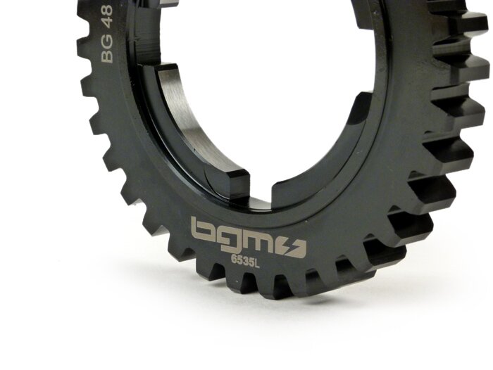 Pignon 4ème vitesse -BGM PRO, type Arcobaleno- Vespa PX200 (1984-), Cosa200 - 4ème longue pour PX125-150 (1984-), T5 125cc, Cosa125-150, LML Star/Stella125/150 2 temps - 35 dents