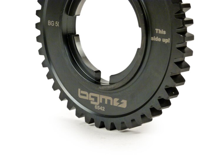 2nd gear cog -BGM PRO, type EFL + type P-range- Vespa PX125-200 (1984-), T5 125cc, Cosa125-200, LML Star/Stella125/150 2-stroke - fits also PX125-200 (-1984), Rally180/200 - 42 teeth