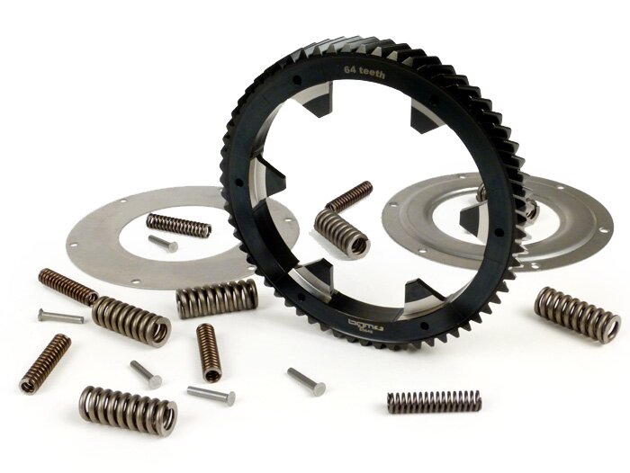 Ruota primaria incl. kit di riparazione primaria BGM PRO rinforzato -BGM PRO- Vespa PX200, Rally200 (denti elicoidali) - 64 denti