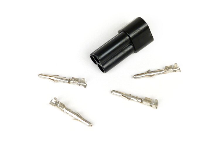 Stekker voor kabelboom -BGM PRO, 3 stekkercontacten- Vespa, Piaggio, Gilera - Contactdoos - bijv. voor Vespa PX tanksensor (met plaatstalen kap)