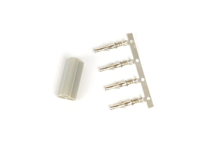 Stekker voor kabelboom -BGM PRO, 3 stekkercontacten- Vespa, Piaggio, Gilera - Stekker - bijv. voor Vespa PX brandstoftanksensor (met plastic dop)