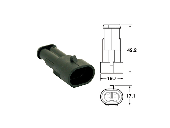 Set di spine per cablaggio -BGM PRO- serie 060 AM SpecialSeal, 0,85-1,25 mm², impermeabile - 2 contatti a spina