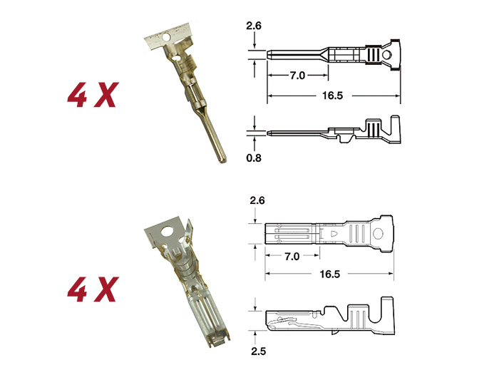 Pluggsats för kablage -BGM PRO- typserie 060 AM SpecialSeal, 0,85-1,25mm², vattentät - 3 pluggkontakter