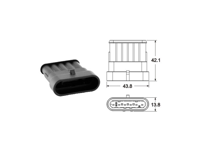 Set di spine per cablaggio -BGM PRO- serie 060 AM SpecialSeal, 0,85-1,25mm², impermeabile - 6 contatti a spina