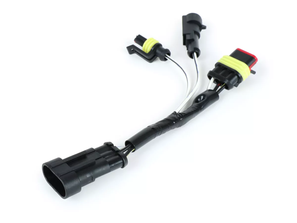 Kit adaptador de cable para conversión de intermitentes traseros -BGM PRO- Vespa GTS125-300 HPE (años de modelo 2019-2022) - para uso con intermitentes Moto Nostra LED con luz de marcha LED dinámica.