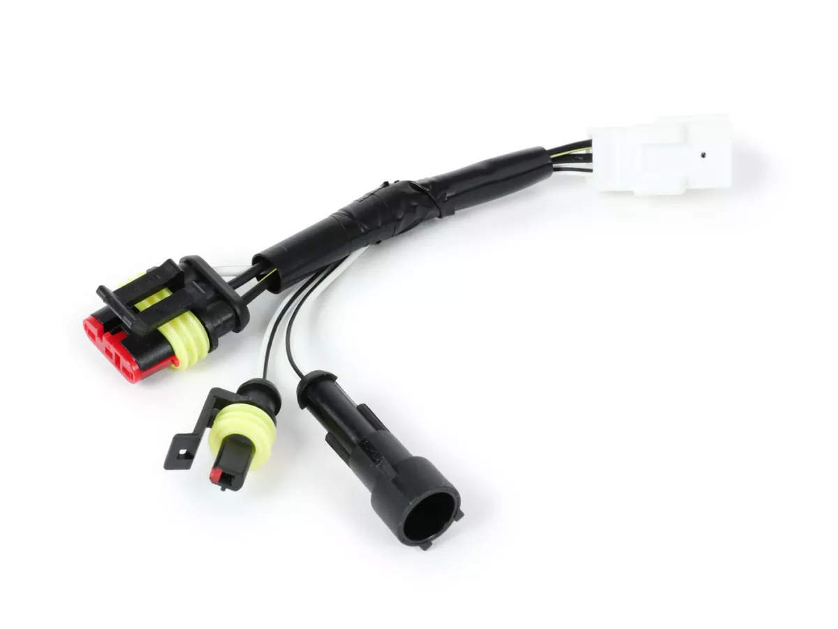 Kabeladaptersats för konvertering av bakre blinkers -BGM PRO- Vespa GTS125-300 (årsmodell -2018) - för användning med Moto Nostra LED-indikatorer med dynamiskt LED-körljus och bakljus årsmodell 2019