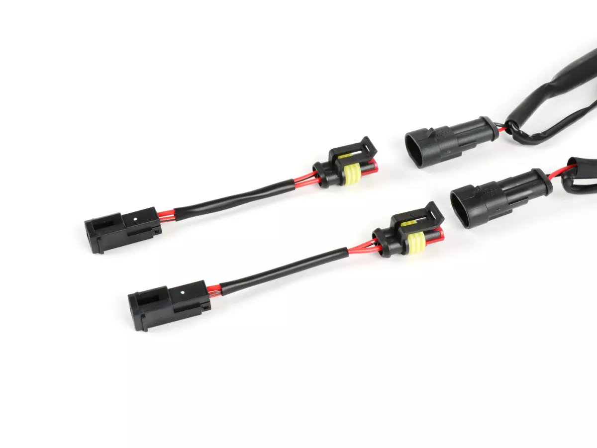 Adapter wire set for indicator conversion -BGM PRO Crossover update 2003-2013 => 2014- Vespa GTS rear  - used for indicators from 2014 on vechicles before 2014