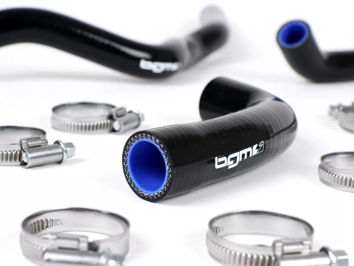 Kit durite de refroidissement -BGM PRO silicone 180°C- Vespa GT 125-200, Vespa GTL 125-200, Vespa GTS 125-300, Vespa GTV 125-250 - noir