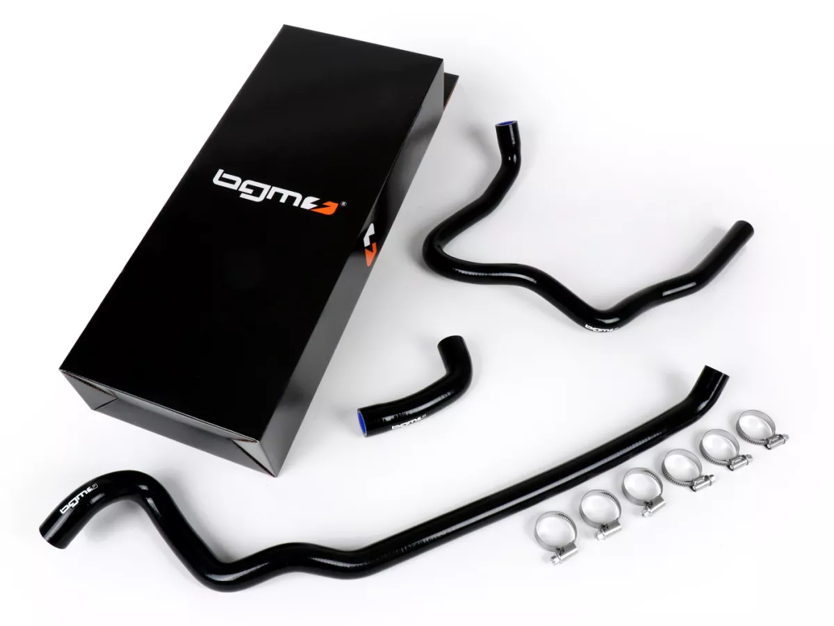Kit durite de refroidissement -BGM PRO silicone 180°C- Vespa GT 125-200, Vespa GTL 125-200, Vespa GTS 125-300, Vespa GTV 125-250 - noir