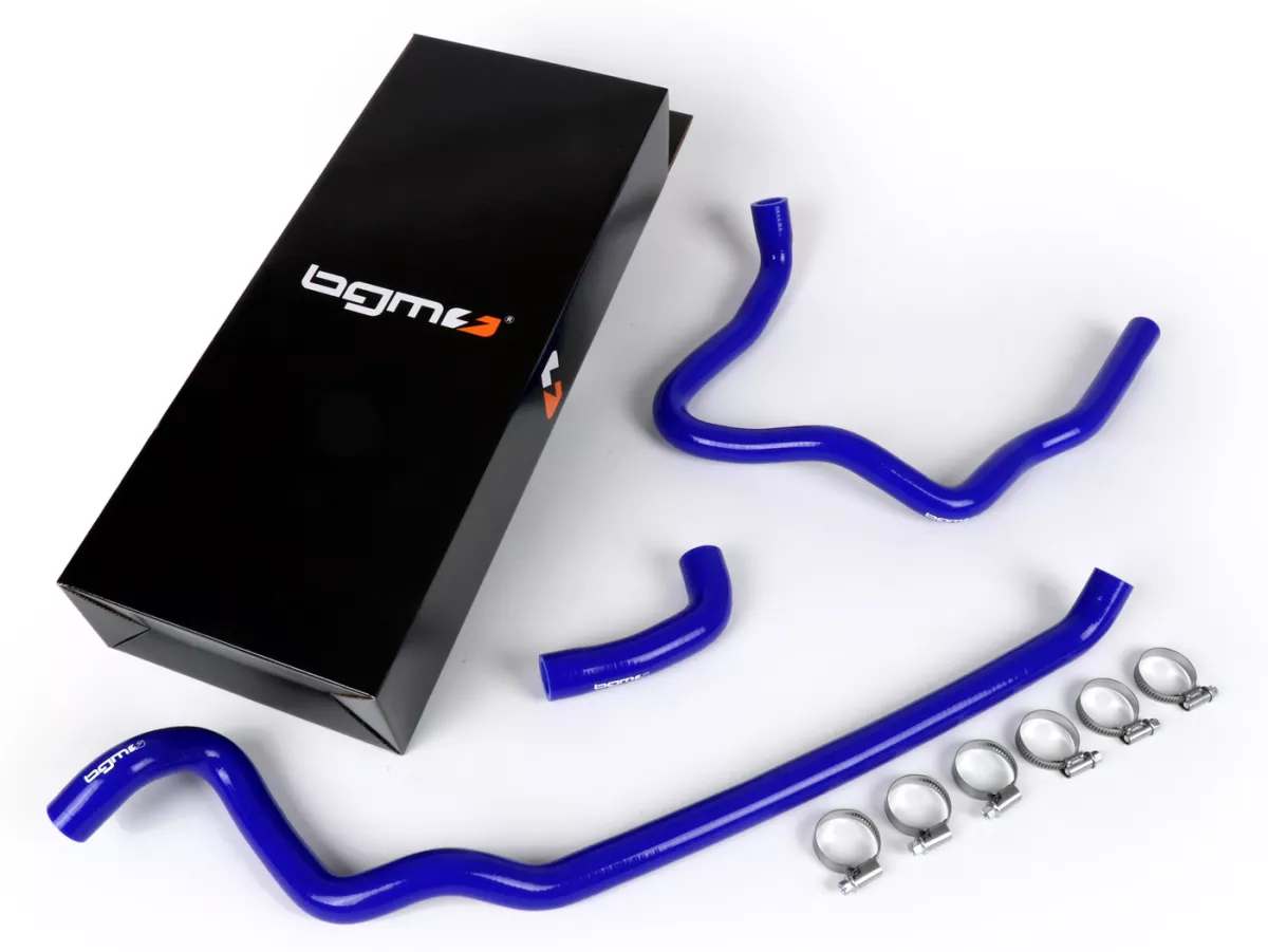 Coolant hose set -BGM PRO silicone 180°C- Vespa GT 125-200, Vespa GTL 125-200, Vespa GTS 125-300, Vespa GTV 125-250 - blue