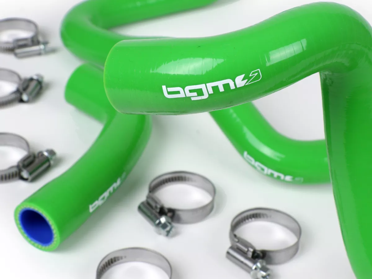 Kit durite de refroidissement -BGM PRO silicone 180°C- Vespa GT 125-200, Vespa GTL 125-200, Vespa GTS 125-300, Vespa GTV 125-250 - vert