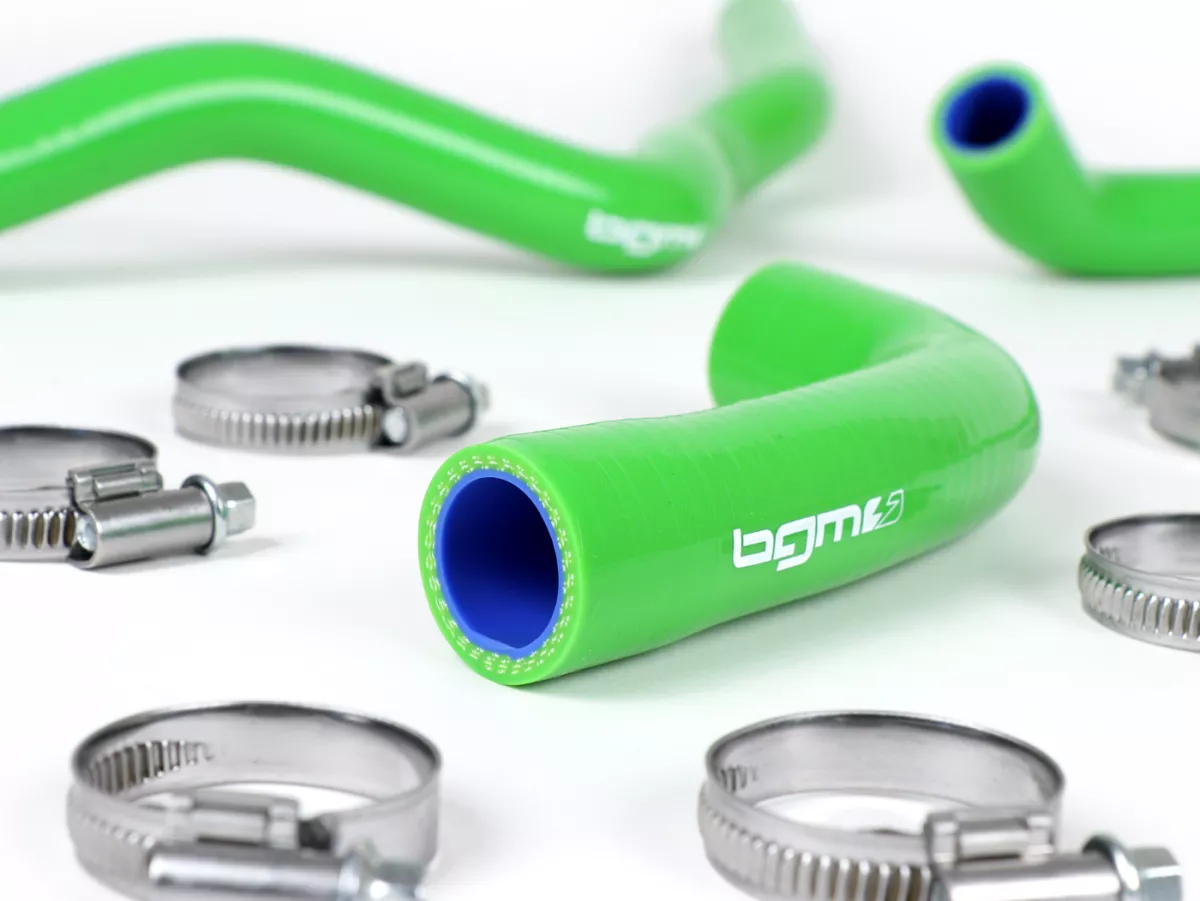 Kit durite de refroidissement -BGM PRO silicone 180°C- Vespa GT 125-200, Vespa GTL 125-200, Vespa GTS 125-300, Vespa GTV 125-250 - vert