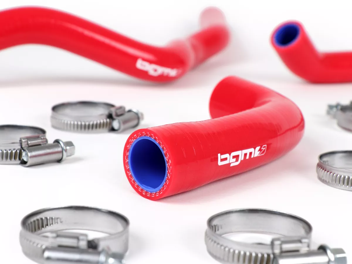 Kit durite de refroidissement -BGM PRO silicone 180°C- Vespa GT 125-200, Vespa GTL 125-200, Vespa GTS 125-300, Vespa GTV 125-250 - rouge