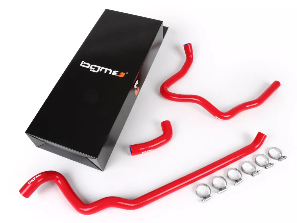 Kit durite de refroidissement -BGM PRO silicone 180°C- Vespa GT 125-200, Vespa GTL 125-200, Vespa GTS 125-300, Vespa GTV 125-250 - rouge
