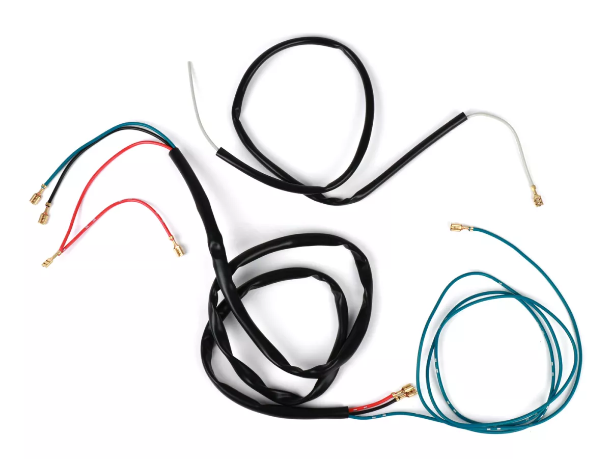 Juego de cables -BGM ORIGINAL- Piaggio Ciao, Bravo,Boxer - negro