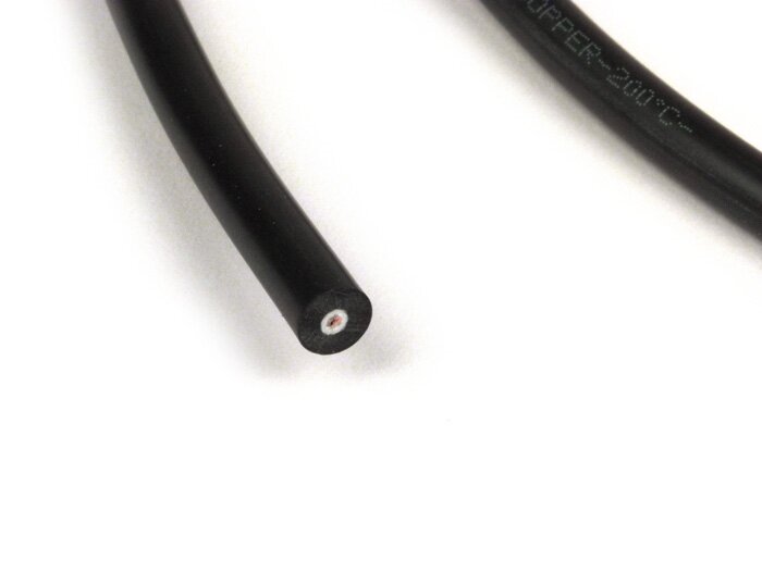 Ontstekingskabel -BGM PRO, Ø=7mm- silicone 3-lagig, koperen geleider 1,5mm², tot 200°C, zwart - 1m