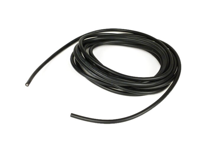 Cable de encendido -BGM PRO, Ø=7mm- silicona 3 capas, conductor de cobre 1,5mm², hasta 200°C, negro - 5m