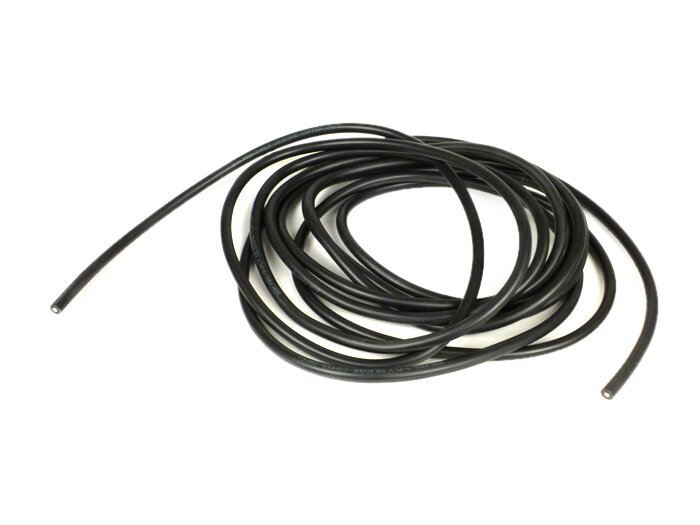 Cable de encendido -BGM PRO, Ø=7mm- silicona 3 capas, conductor de cobre 1,5mm², hasta 200°C, negro - 5m