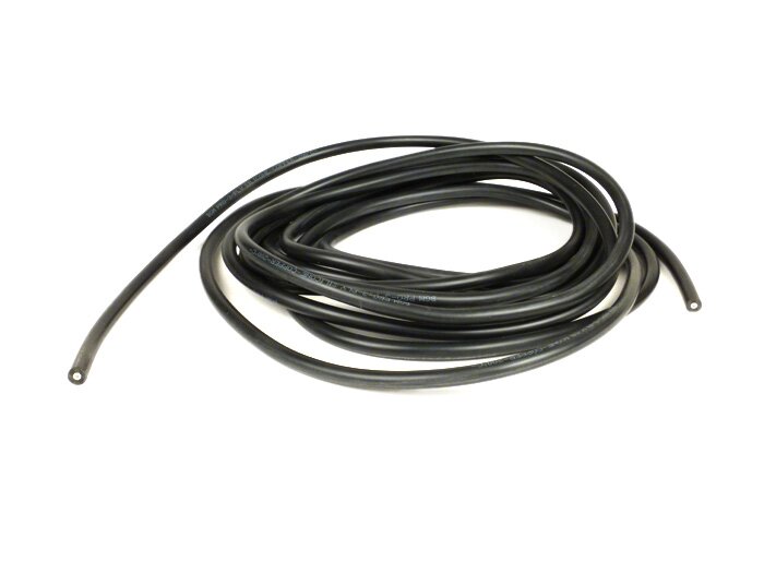 Cable de encendido -BGM PRO, Ø=7mm- silicona 3 capas, conductor de cobre 1,5mm², hasta 200°C, negro - 5m